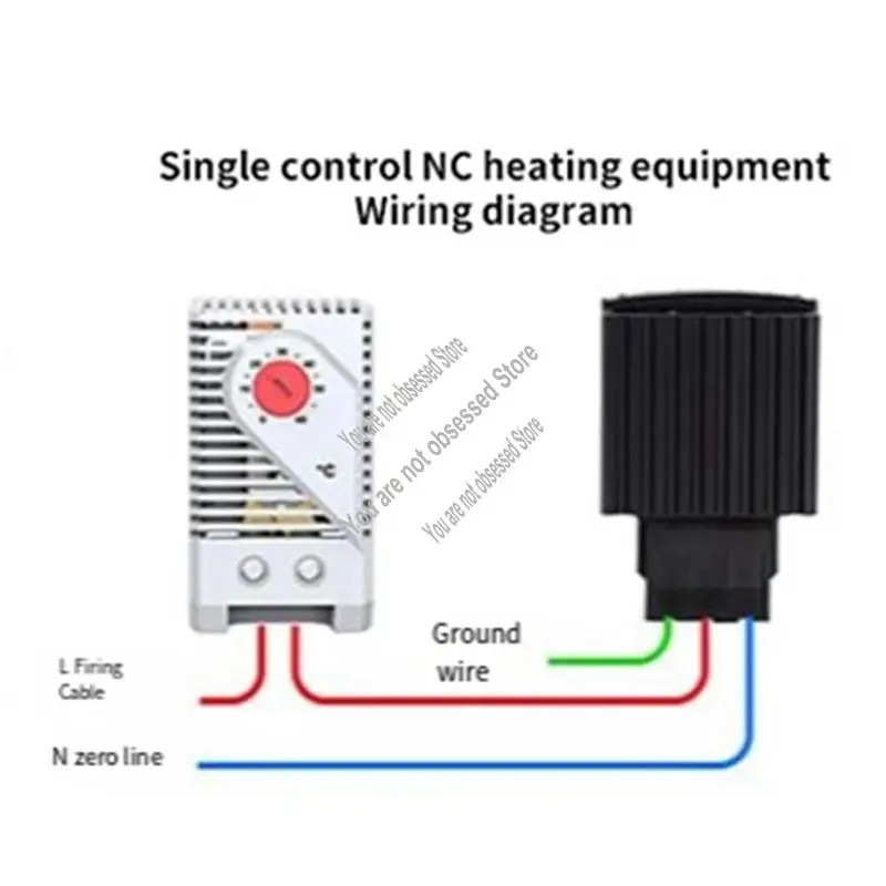 5X Controlador de temperatura Interruptor mecánico NO NC 0-60 ℃ Termostato de gabinete y control de humedad CA 250V 10A KTO011-A57X
