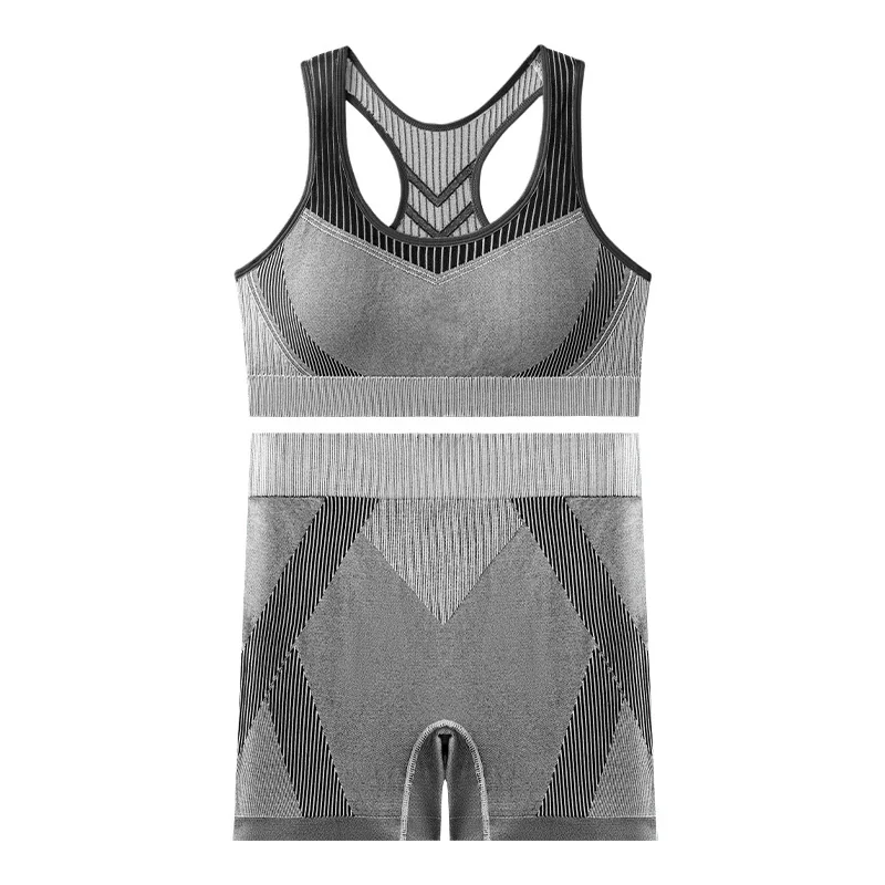 Letní sportovní podprsenka, dámská fitness podprsenka, vesta, kraťasy, fitness jóga, běžecká sada, nová spodní prádlo, vesta s rybí kostí - náhled 5