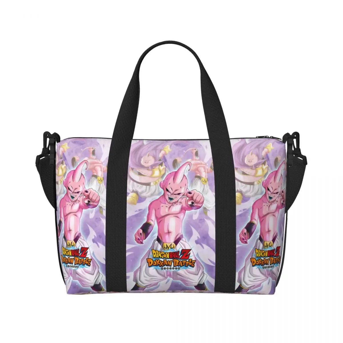 

Custom D-Dragon B-Ball Supers Buus Beach Tote Bag for Women Extra Large Gym Carry On Vintage Anime Print Travel Shopping Bags