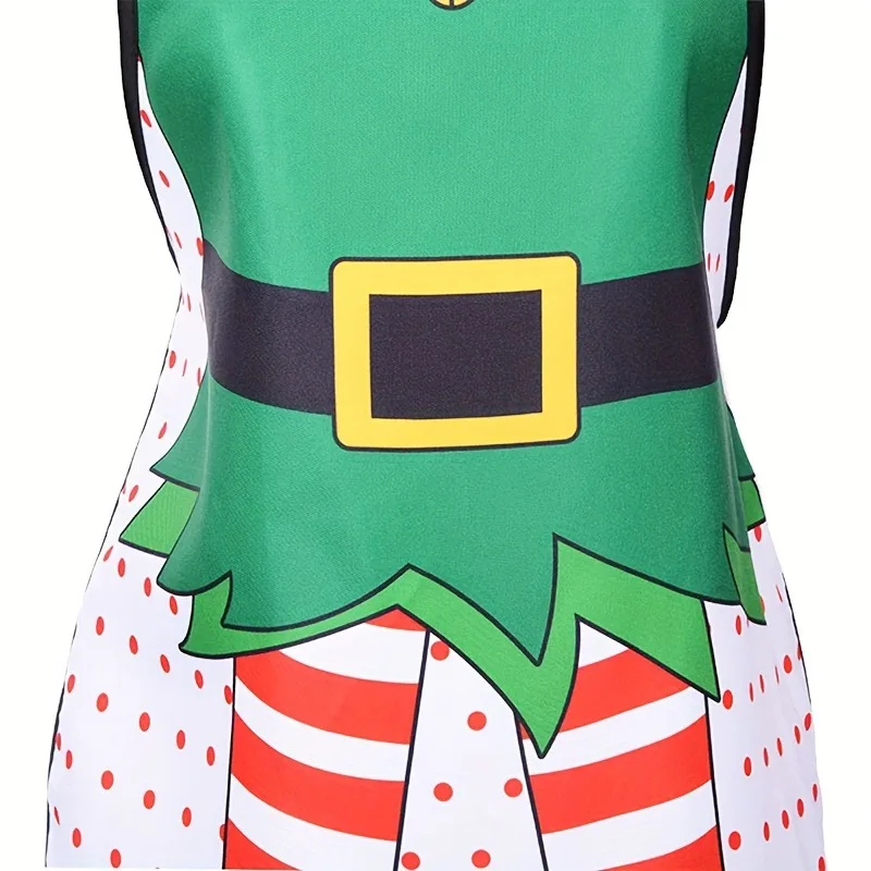 Tablier de noël nouveau style, imperméable et résistant à l'huile, cadeau de noël, tablier décoratif créatif et amusant