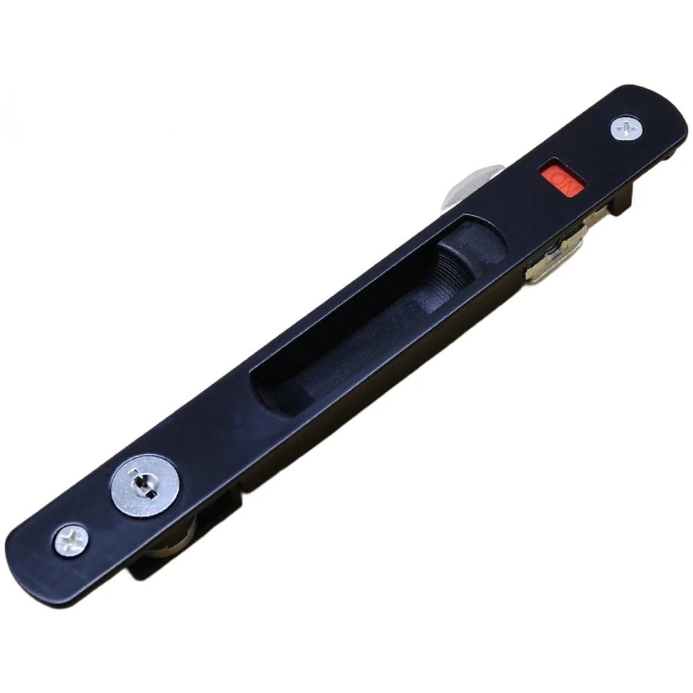 Zinc Alloy Sliding Window Hook Lock Keyed Single Point For Door Mount Security Hardware Black White 20x2.4cm