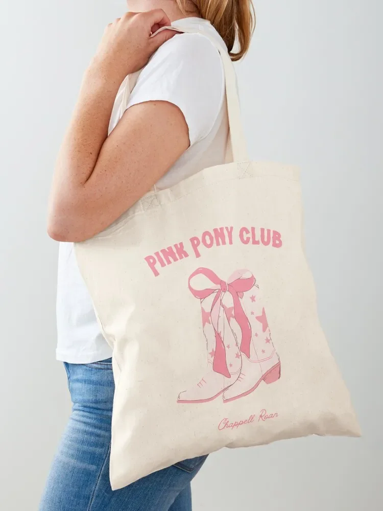 Bolso de mano Pink Pony Club, bolso de tela personalizado, bolso ecológico, lona plegable para mujer