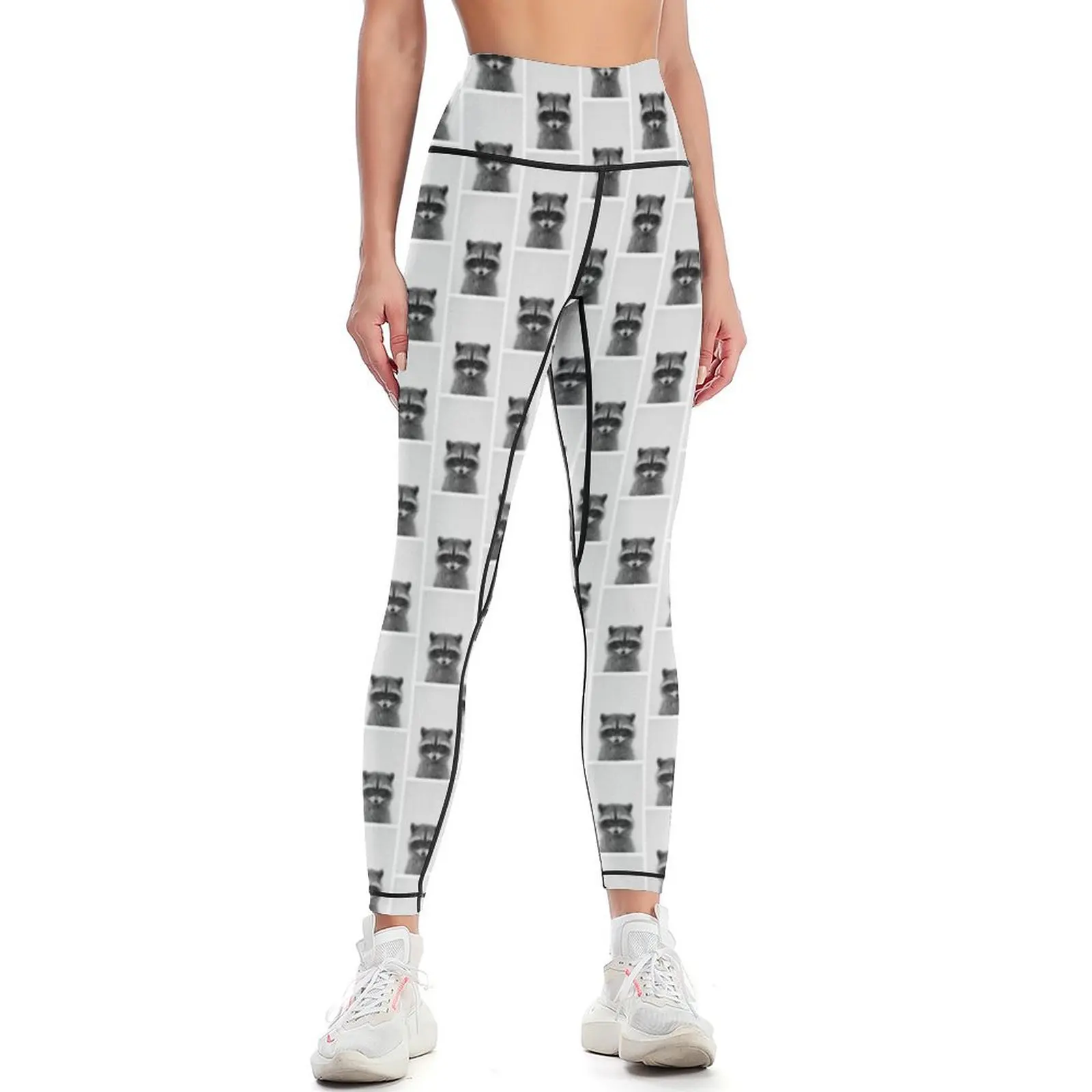 

raccoon headshot Leggings workout shorts Clothing fitness Sportswear woman gym Womens Leggings