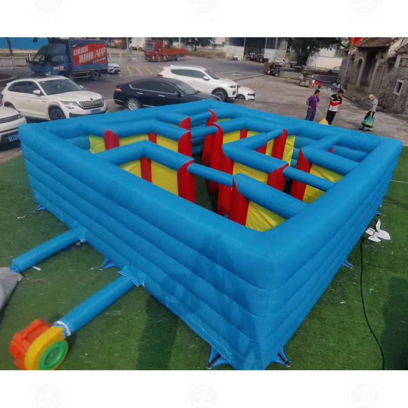 

Горячая распродажа: Надувной лабиринт-батут для коммерческой аренды, большой уличный, для Хэллоуина, в стиле «Дом с привидениями»