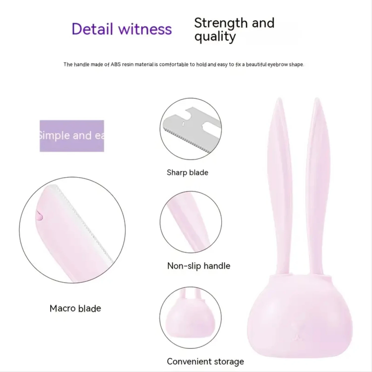 여성과 남성을 위한 다목적 눈썹 면도기 및 더모플라잉 면도기 - 부드럽고 매끄러운 S를 위한 정밀한 얼굴 털 제거 도구