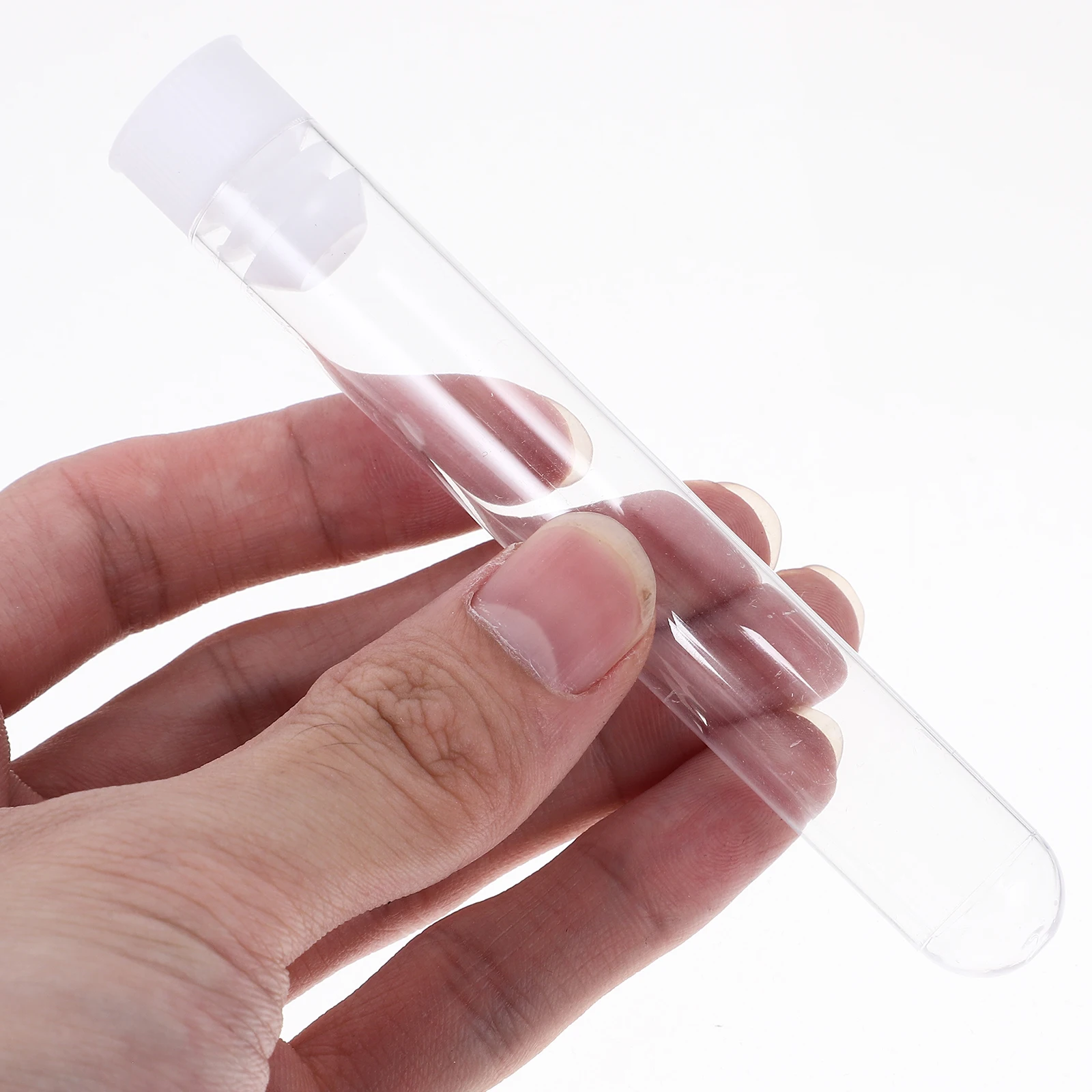 

50pcs Test Tubes Leak Proof Premium Plastic Containers Clear Storage Tubes for Travel Lotion Gel Science Experiment