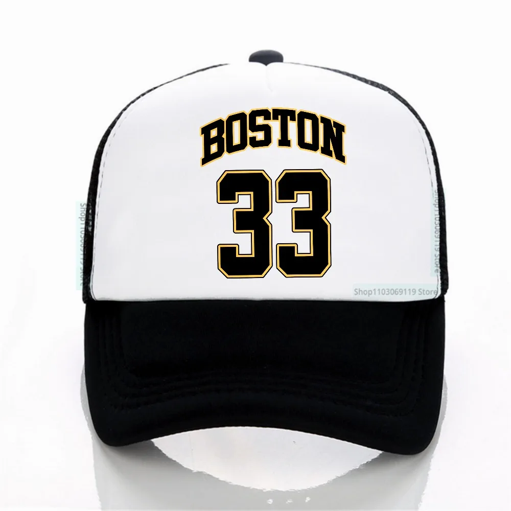 

Summer Boston NO.33 Print Casual Baseball Net Cap Unisex Spring and Summer Outdoor Adjustable Casual Hats Sunscreen Hat