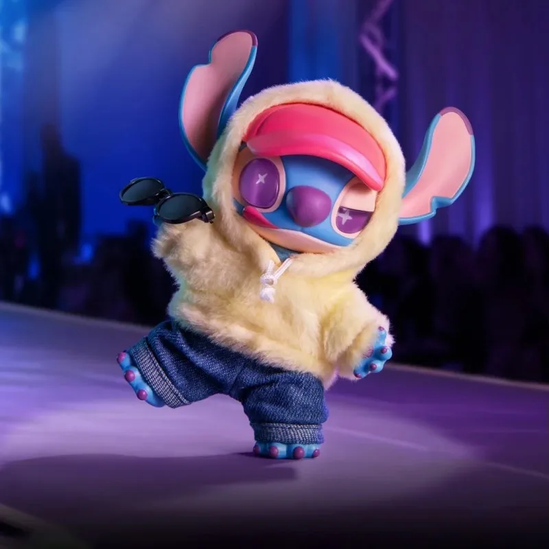 Disney Blind Box Toys for Boys Stitch Street Glue Plush Keychain Plush Toy Figure Display Holidays Gifts