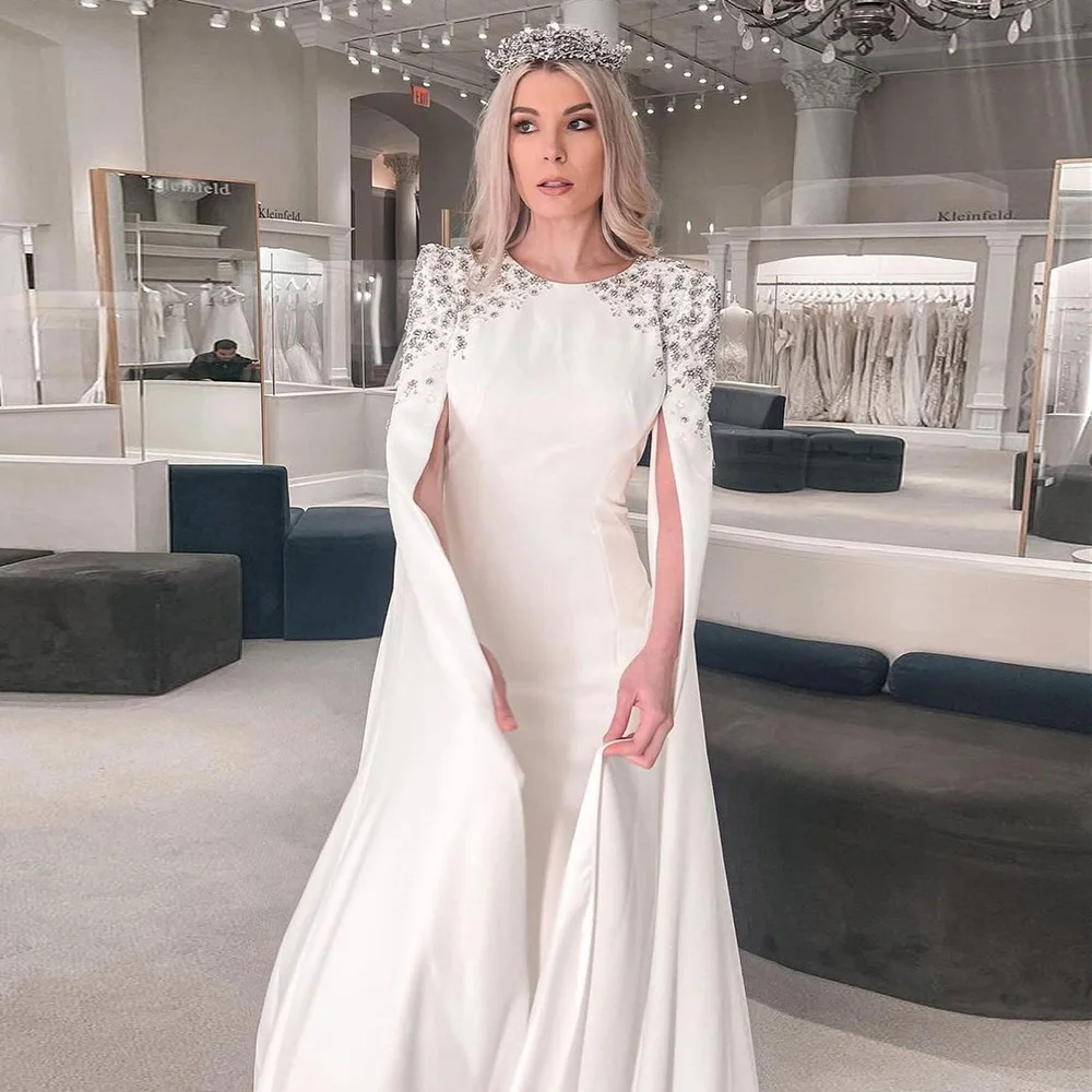 Sharon Said White Cape Sleeve Mermaid Evening Dress Elegant Crystal Beaded Wedding Guest Party Gowns for Women SF280 Customized - AliExpress 320 Sharon Said White Cape Sleeve Mermaid Evening Dress Elegant Crystal Beaded Wedding Guest Party Gowns for Women SF280 Customized - AliExpress 320