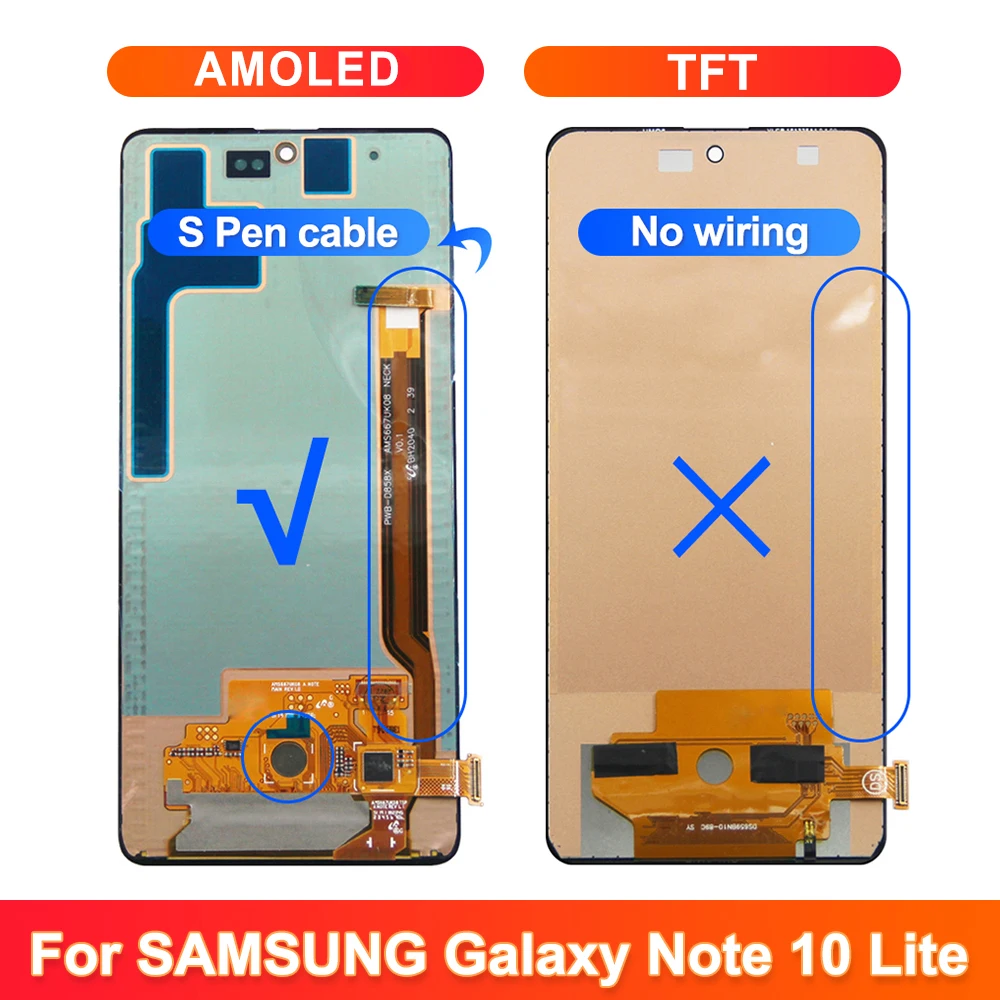 TFT For Samsung Galaxy Note 10 Lite Lcd Display N770 N770F/DS N770F/DSM Touch Screen Digitizer For Samsung note10 lite