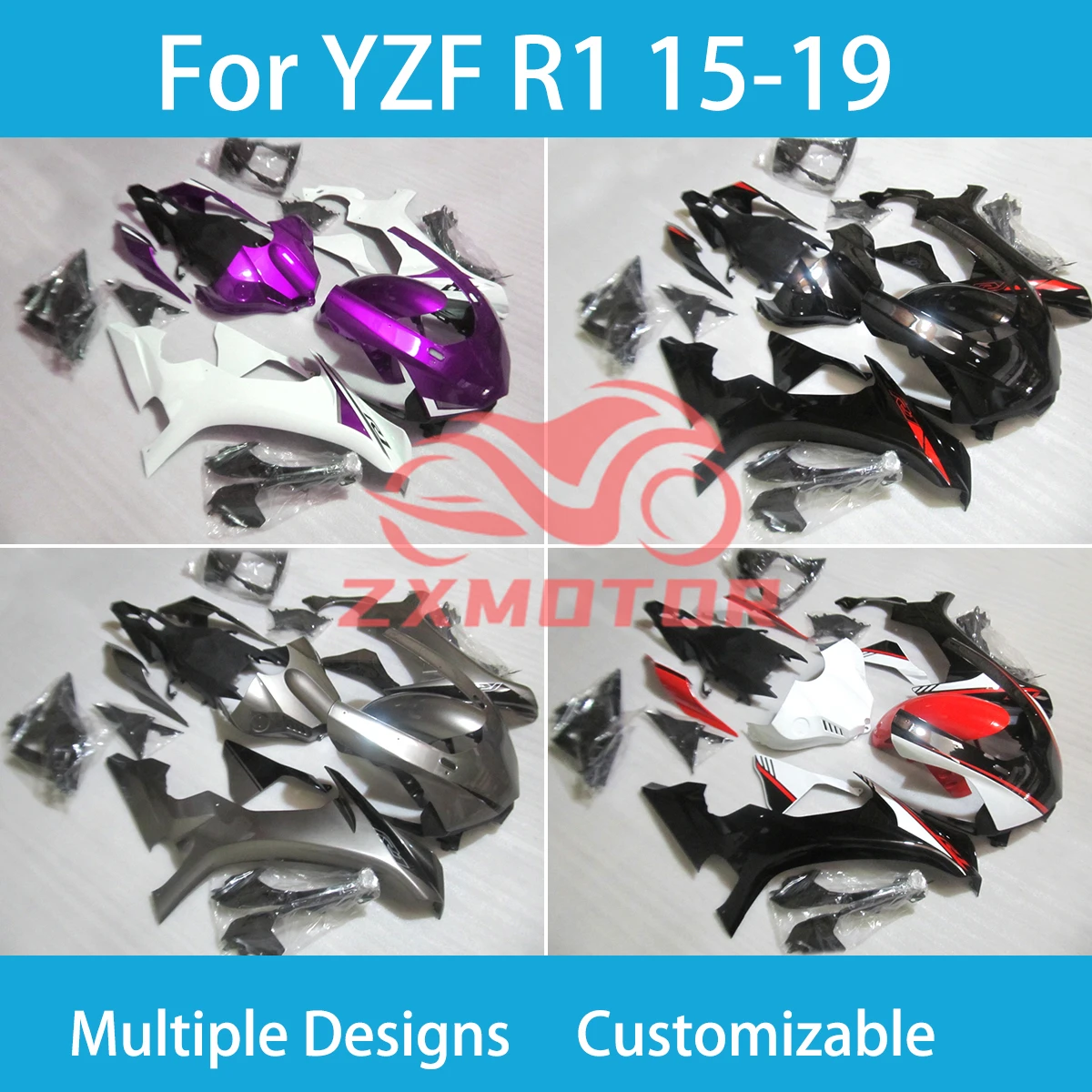 

For YAMAHA YZF R1 2015 2016 2017 2018 2019 Cool Fairings YZFR1 15 16 17 18 19 Complete Body Plastics Set Covers Fairing Kit