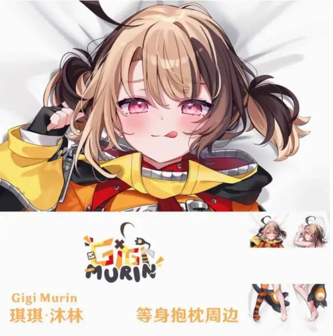 

Anime Gigi Murin Hololive Sexy Dakimakura Hing Body Case Otaku Pillow Long Cushion Cover Bedding Gifts Hol