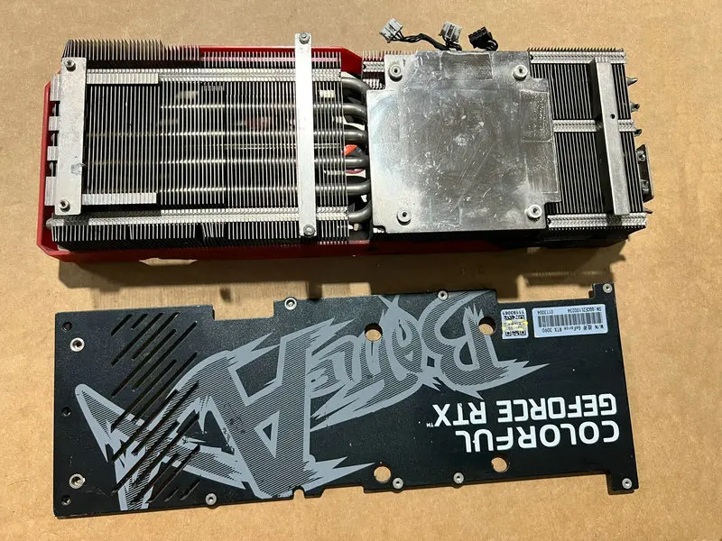 Original Radiator Cooler for Colorful GeForce RTX3090 Graphics Card with Backplate