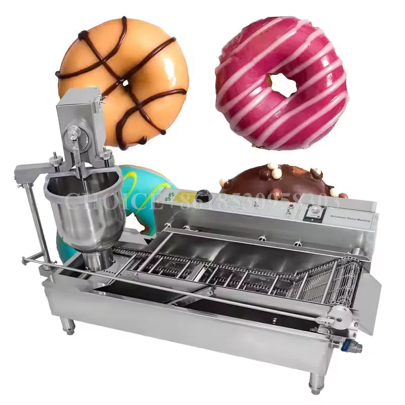 

High Quality Automatic Donut Machine with Three Size Dount Moulds 7L Hopper Stainless Steel Doughnut Maker Donut Fryer Machine