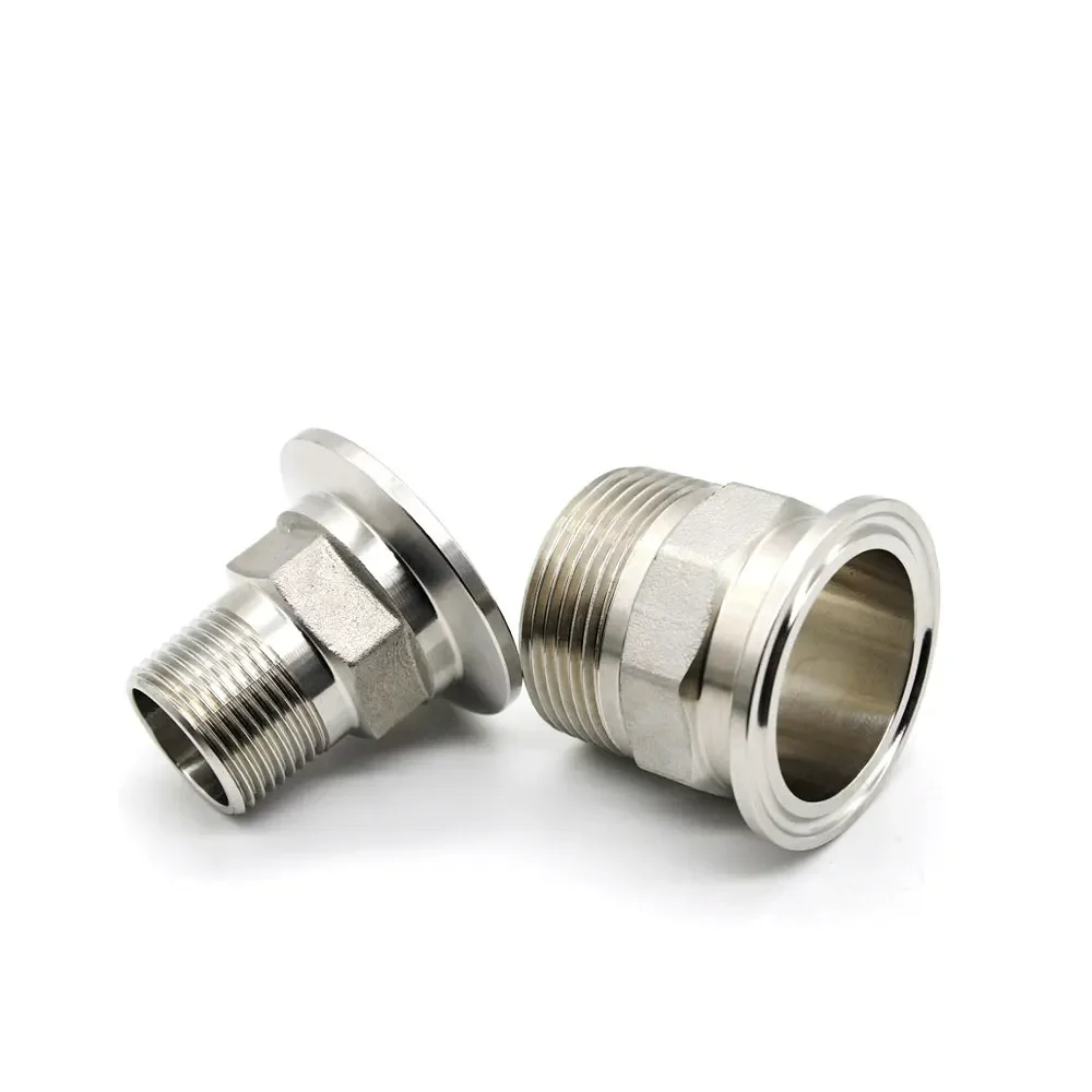 

1/2" 3/4" 1" BSPT Female Male x 1.5" 2" 2.5" Tri Clamp SUS 304 Stainless Steel Sanitary Coupler Fitting Home Brewing Beer