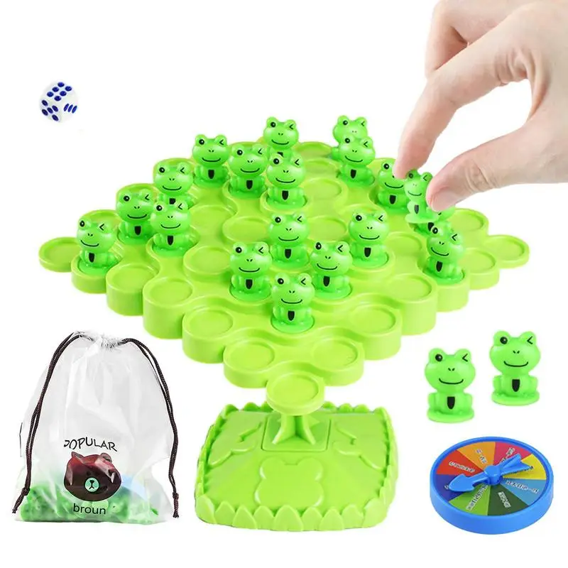 Frog Balance Tree Education Leisure Parent-Child Interactive Desktop Intellectual Montessori Toys Kids Learning Funny Party Game