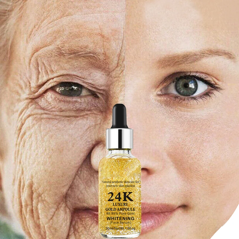 

Collagen Removal Wrinkle Serum 24K Gold Anti Aging Lifting Firming Fade Fine Lines Face Essence Moisturizing Skin Care Products