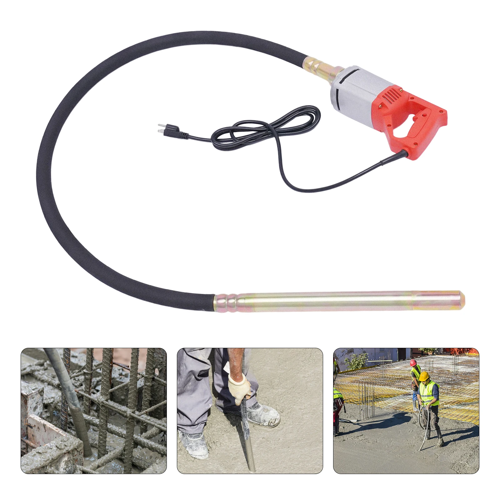 1300W Electric Concrete Vibrator Hand Held Air Bubble Remover With Copper Shaft Rod