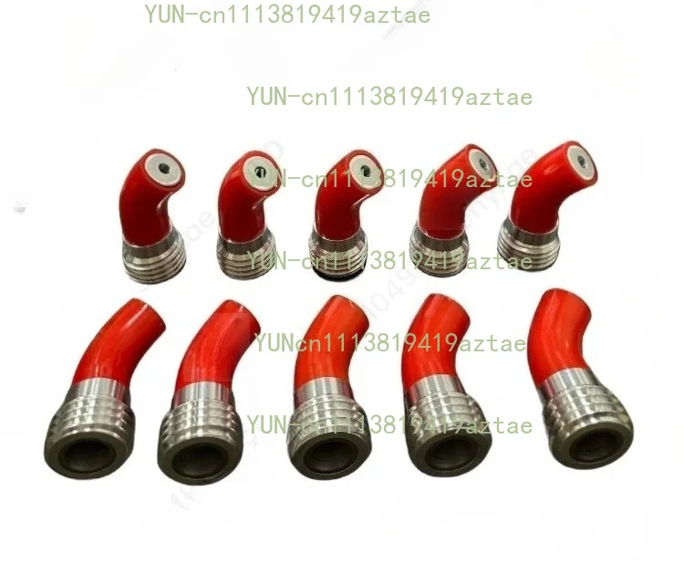 Banana-shaped 45-degree elbow sandblasting gun, high-pressure rust removal nozzle for inner walls, coarse-tooth boron carbide.