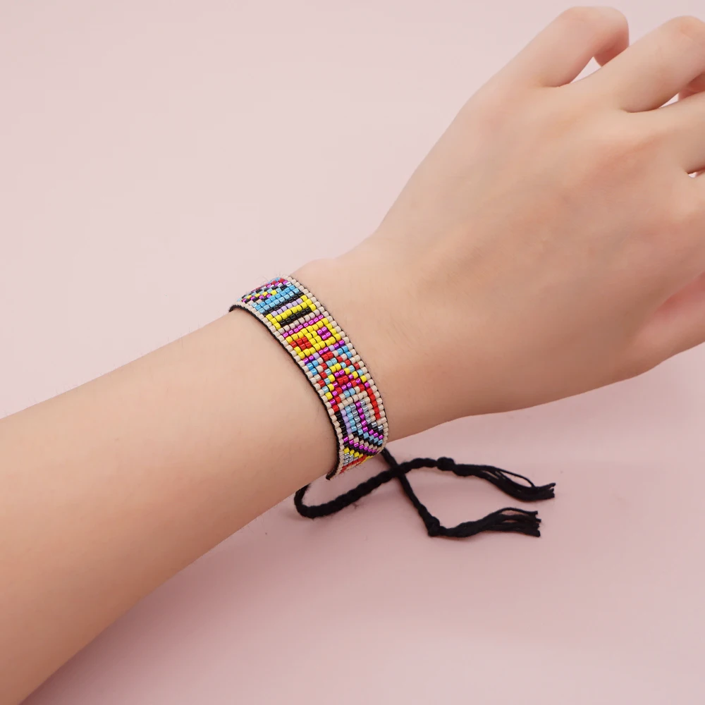 

Go2boho Native Style Jewelry Miyuki Geometry Patern Bracelets Handmade Braided Bracelet Bangles for Women Jewellery Wholesale