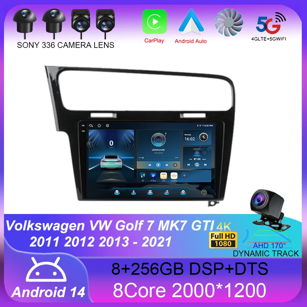 

Android 14 For Volkswagen VW Golf 7 MK7 GTI 2011 2012 2013 - 2021 Car Radio Carplay Multimedia Auto GPS Stereo 2din Video Player