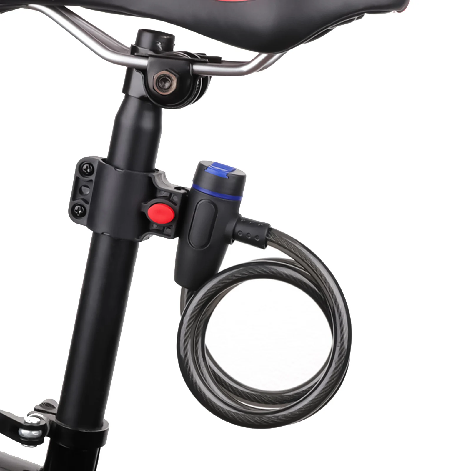 Cyclist Bike Cable Lock Heavy-Duty Anti-theft Steel Security Chain for Mountain Road Bicycles, Weatherproof Durable Gear