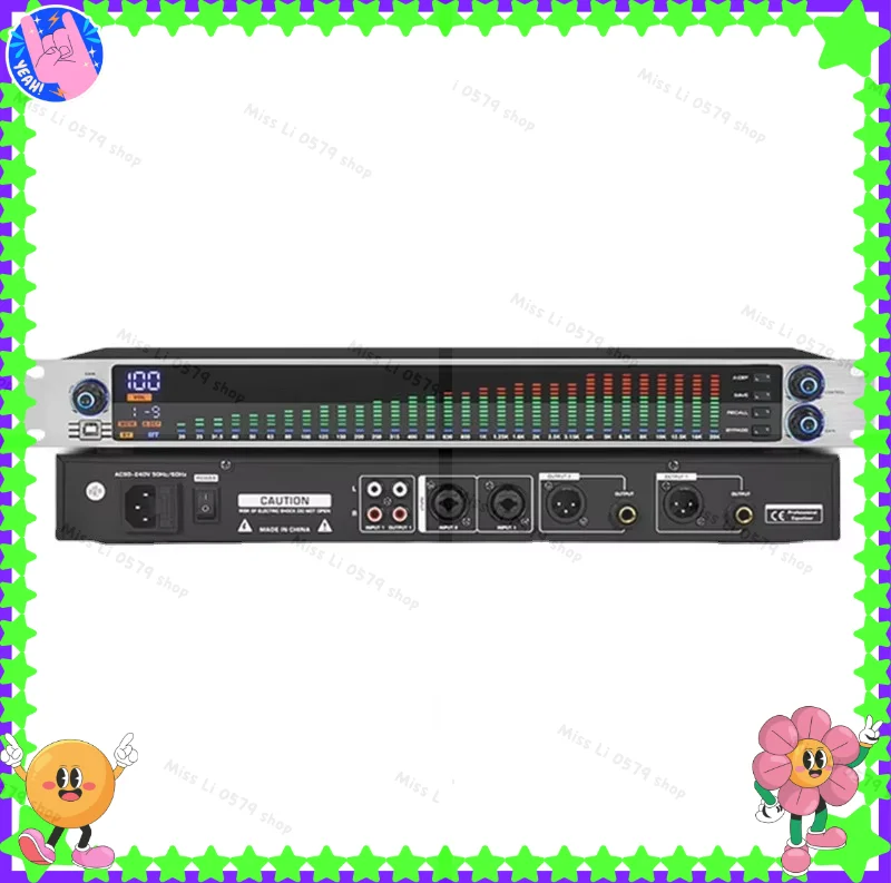 2026new Dual 31-Band Computer Equalizer Professional Home Stage Performance High-Mid-Low EQ Noise Reduction Bar Digital Sound Mi