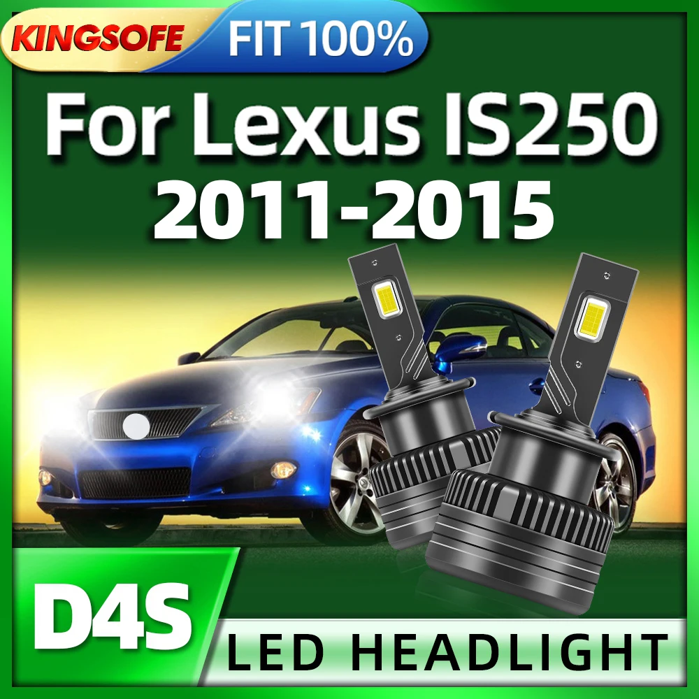 

KINGSOFE 2PCS Car Light D4S LED Auto Headlight HID Bulb 30000LM Turbo LED Lamp 6000K For Lexus IS250 2011 2012 2013 2014 2015