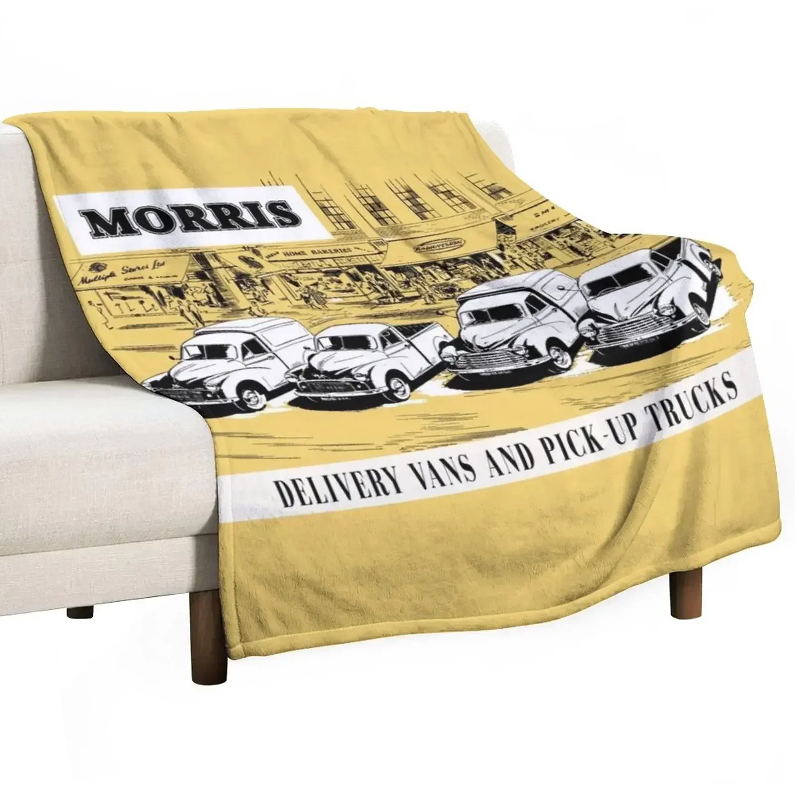 

MORRIS MINOR VAN Throw Blanket Soft Plush Plaid wednesday christmas gifts Heavy Blankets