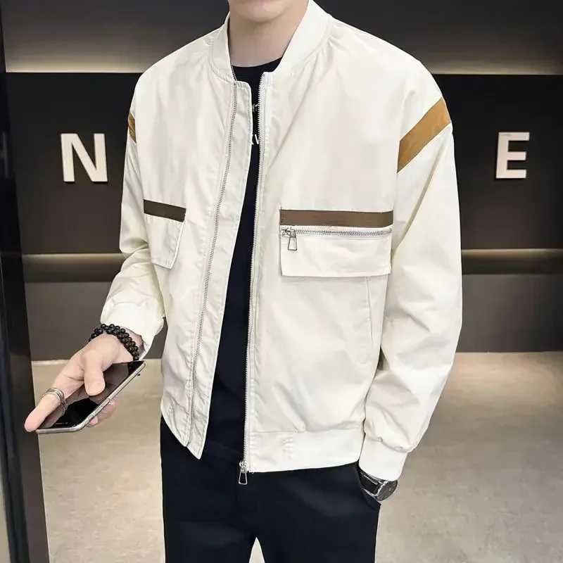 Spring Autumn Male Coats Vintage Men's Baseball Jackets Joker Aesthetic Clothing Fashion 2024 Deals Korean Reviews Many New In