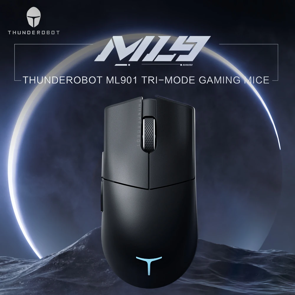 Thunderobot ML901 Wireless Bluetooth Gaming Mouse PAW3395 26000DPI 650IPS Nordic MCU Symmetrical Form For Laptop PC Gamer