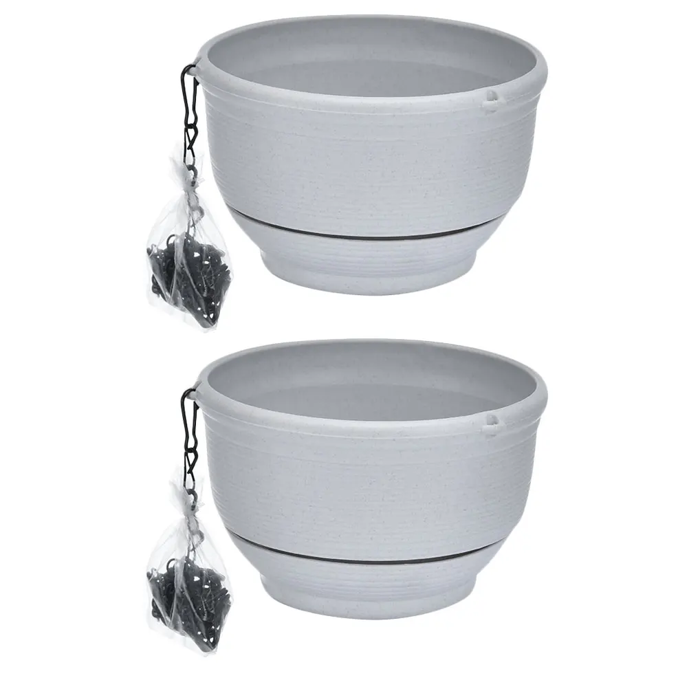 

2Pcs Hanging Planter Plastic Chlorophytum Flowerpot Balcony Suspended Flower Pot Room Decoration