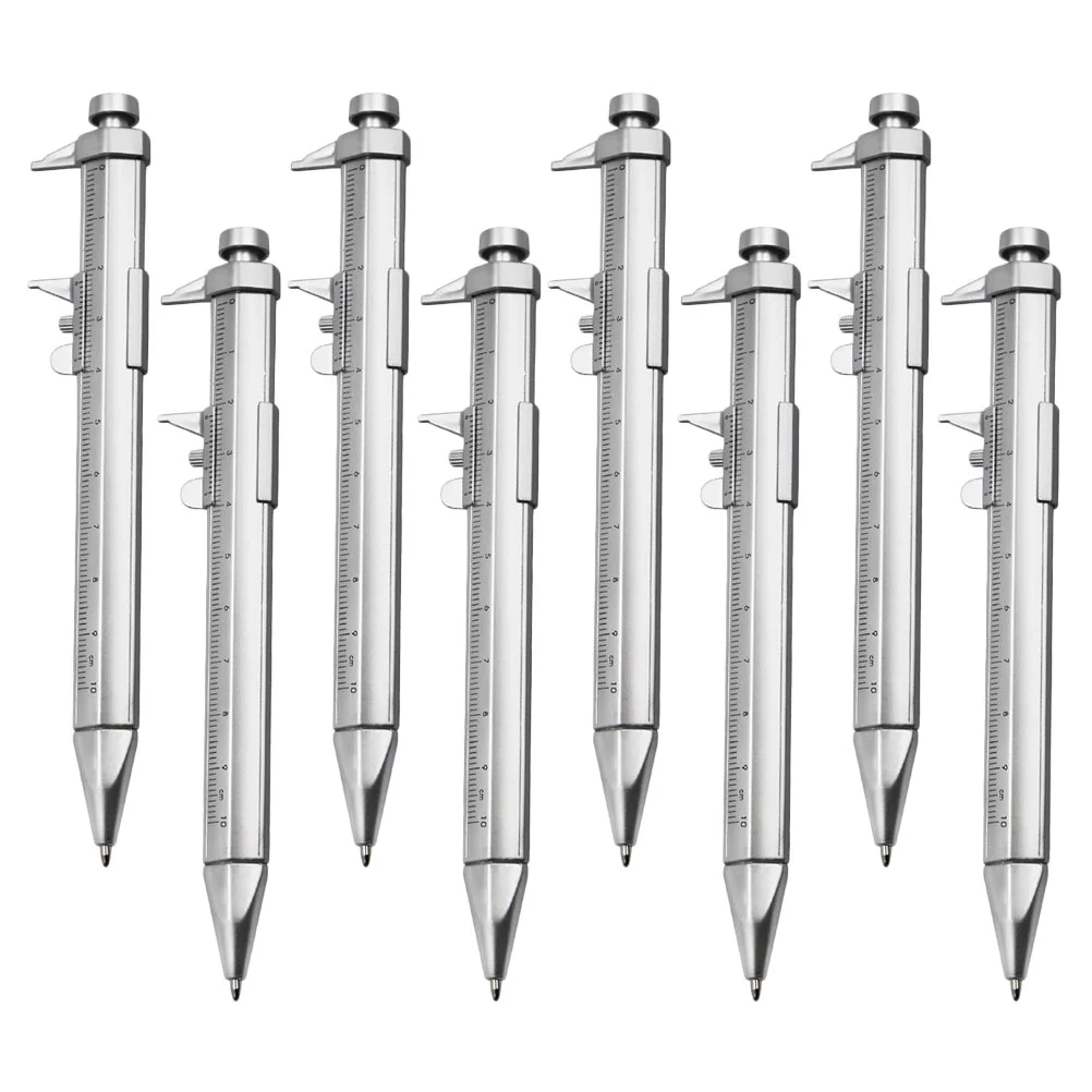 

8 Pcs Caliper Ballpoint Pen Scale Pens Plastic Ball-point Student Writing Portable