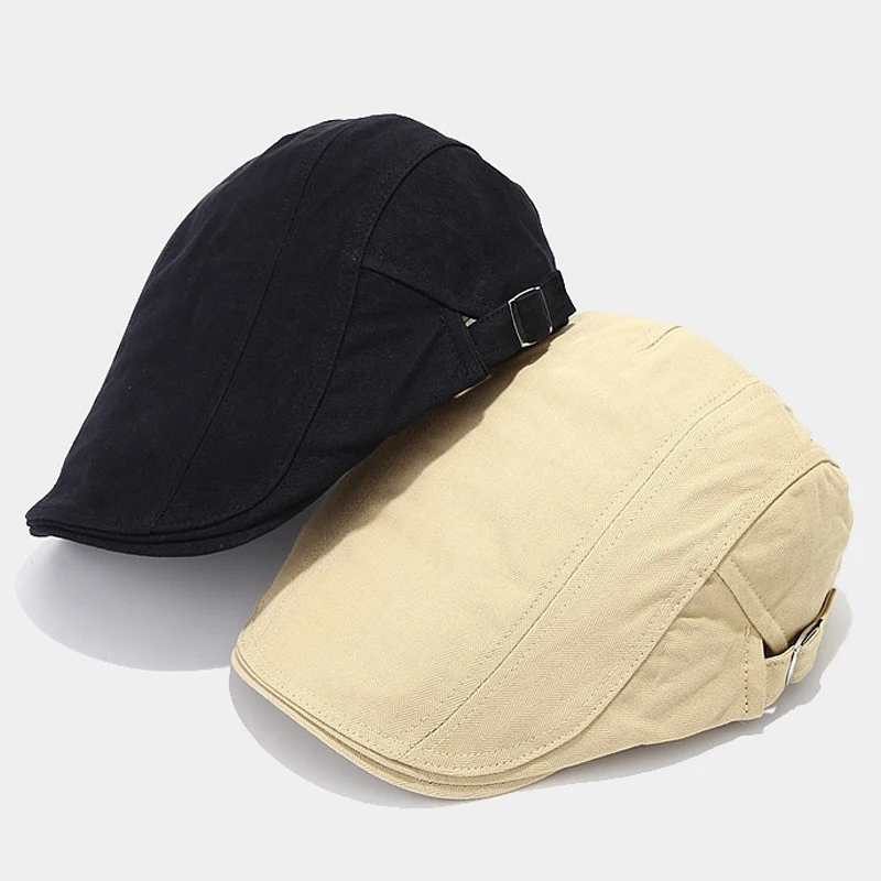 Classic Twill Berets for Men Women Solid Color Cotton Newsboy Hats Fashion Vintage Forward Hat British Retro Casual Painter Caps