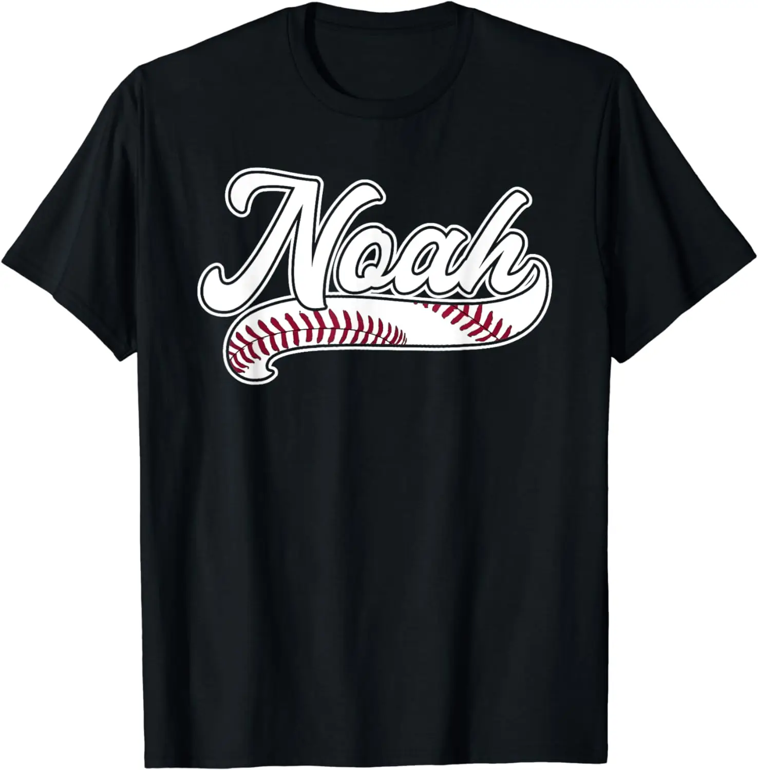 

Noah Personalized Baseball Fan Birthday Name Gift Christmas T-Shirt