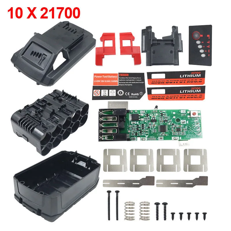 M18 21700 Li-Ion Batterie Kunststoff Fall PCB Lade Schutz Platine Box Shell Für Milwaukee 18 V Lithium-Batterie Gehäuse