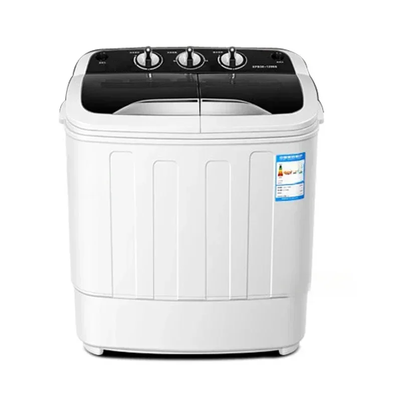 3KG New Home/dormitory Washing Machine Double-barrel Mini Garment Washer Elution-integrated Washing Machine 220v