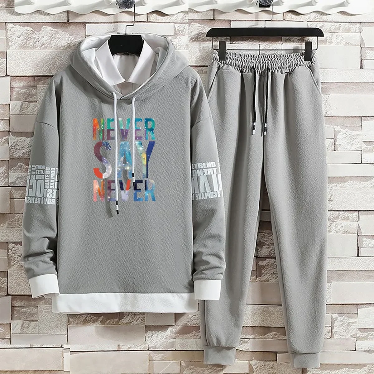 Summer Autumn Suits Hoodies Set Pants Pullover Hat Casual Clothing for Men Hood  Print Sweaterhoodie Men New Top Long Sleeves