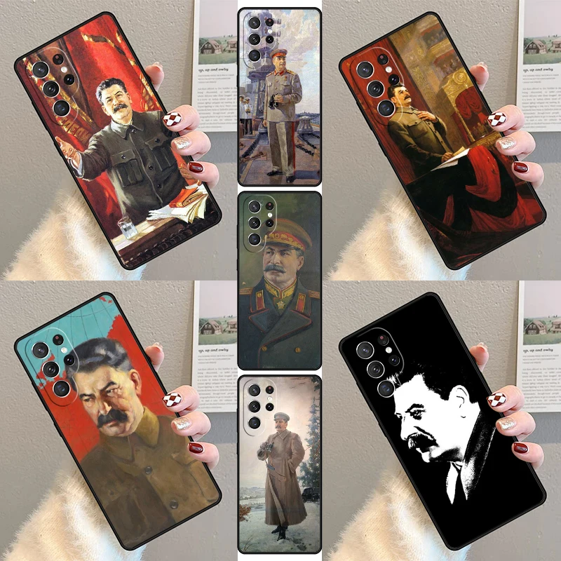 Stalin Phone Case For Samsung Galaxy S23 S21 S20 FE S24 S22 Ultra Note20 S10 S9 S8 Plus Silicone Cover