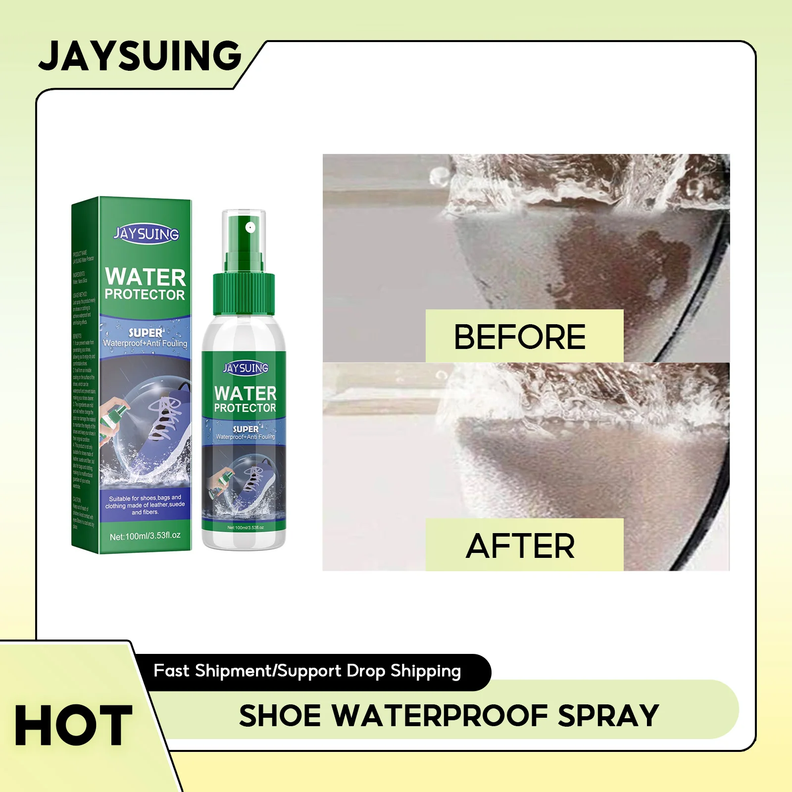 Shoe Waterproof Spray Hightech Nano Protector Stain Repellent Outdoor Protective Cover Shoes Antifouling Shoe Protection Spray