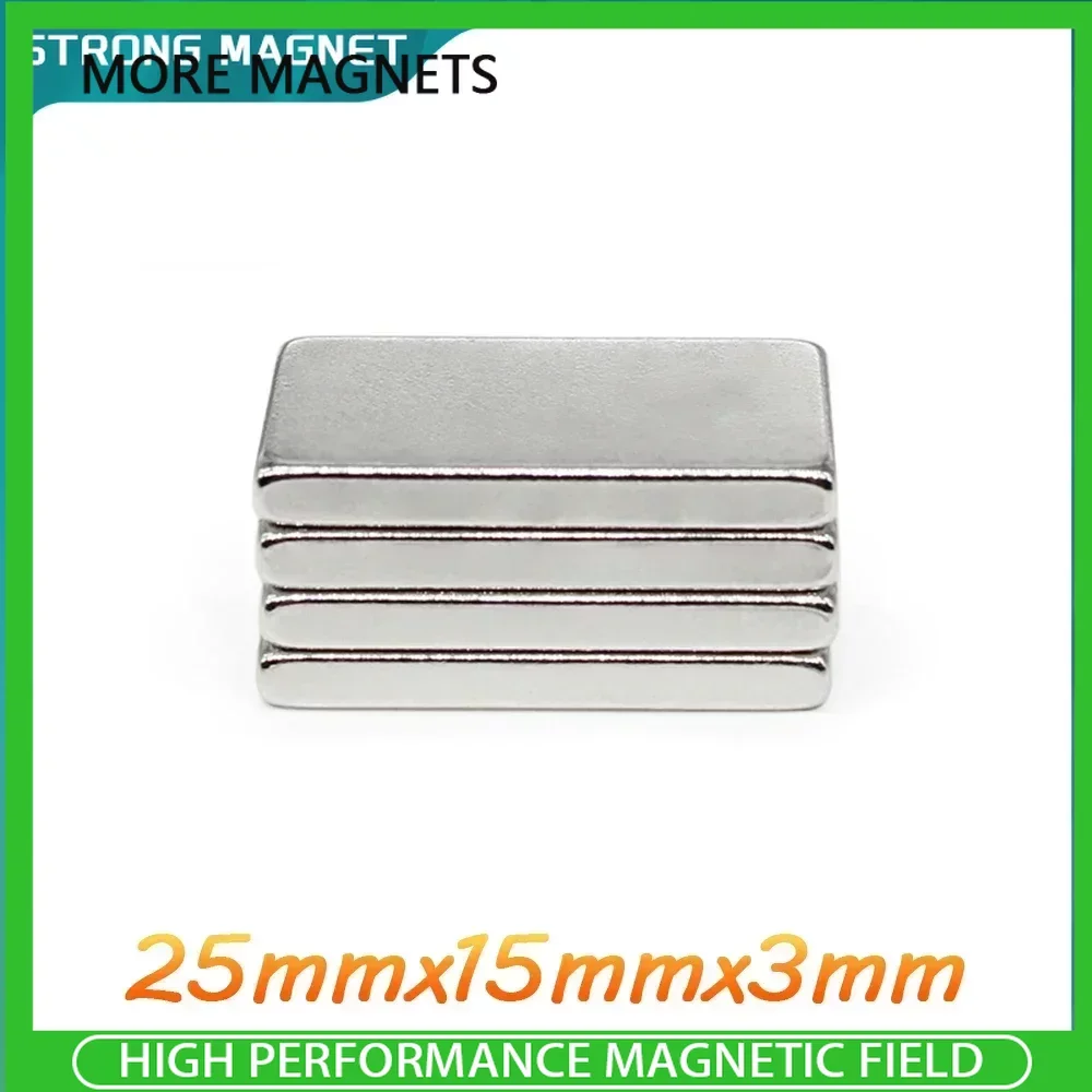 

5/10/20PCS 25x15x3mm Quadrate Super Powerful Strong Magnetic Magnets N35 Block 25x15x3 mm Permanent NdFeB Magnet