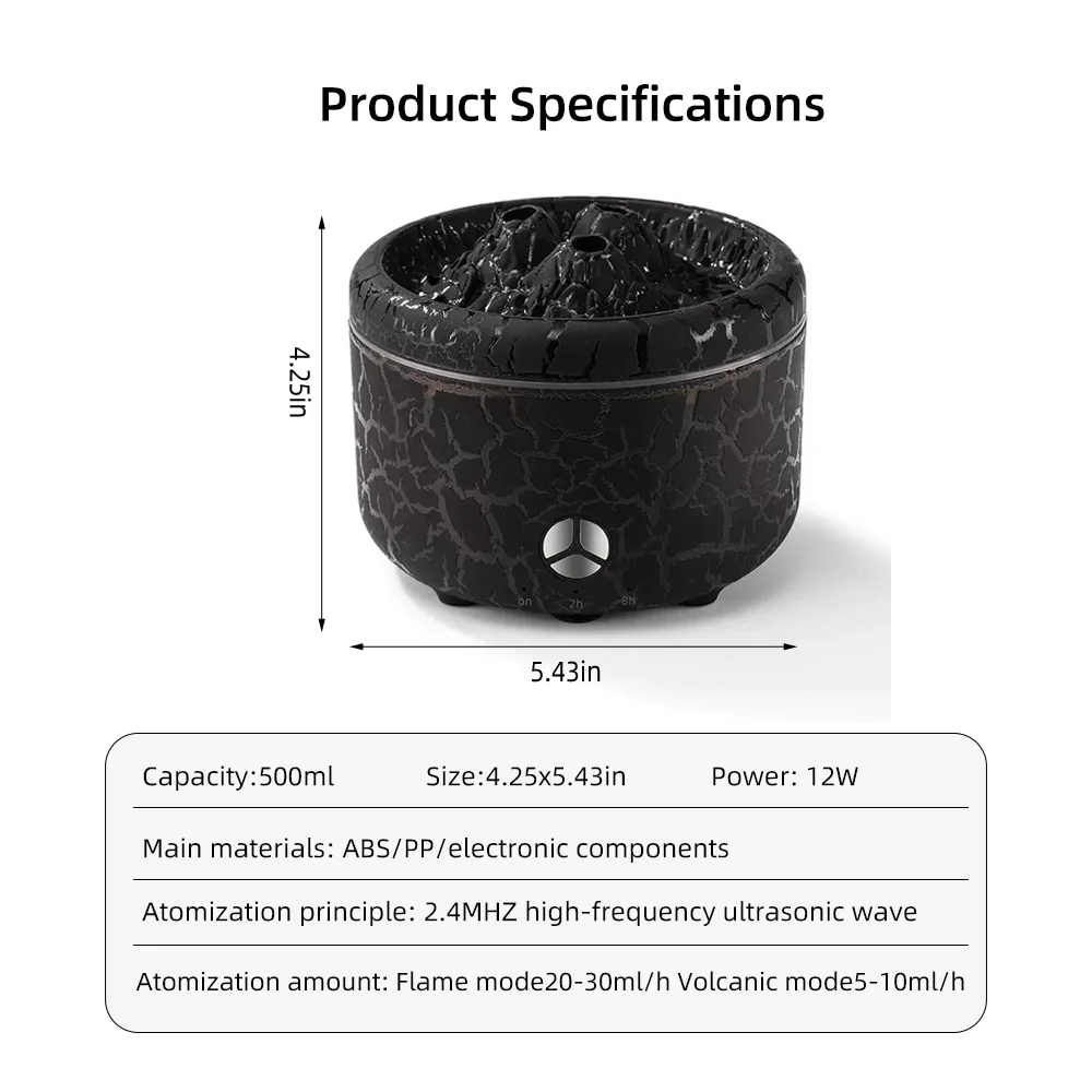 Remote Control 500ml Essential Oil Diffuser Color Changing Mood Lights Aromatherapy Humidfier for Your Bedroom, Office or Spa