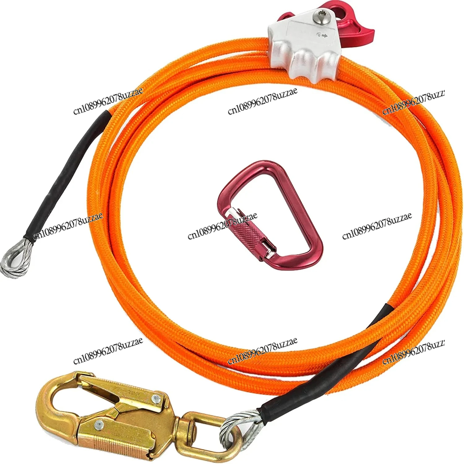 

Комплект откидной лески со стальным проволочным сердечником, регулируемая веревка для позиционирования скалолазания для альпинистов, альпинистов на открытом воздухе