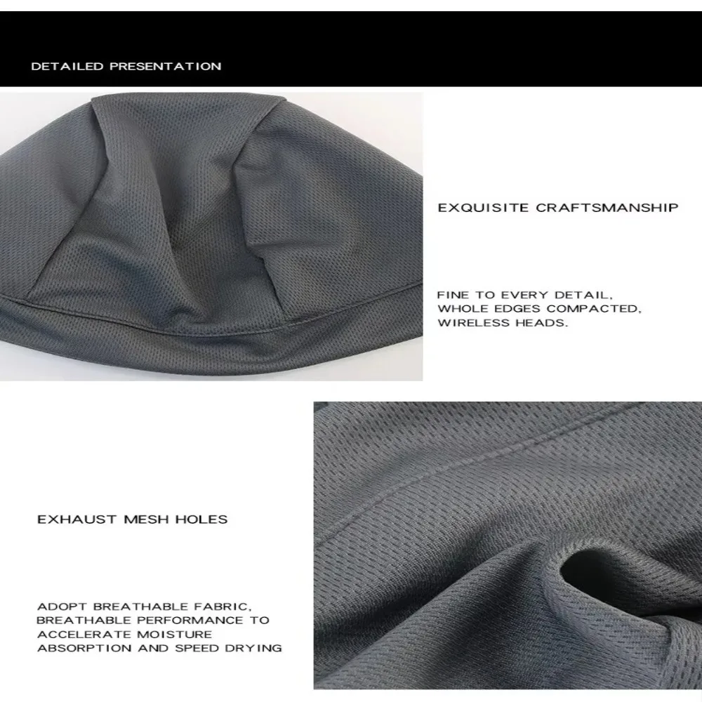 

New Thin Beanie Cap Breathable Mesh Sweat Absorbent Sport Cap Moisture Wicking Under Helmet Liner Cycling Hat Summer