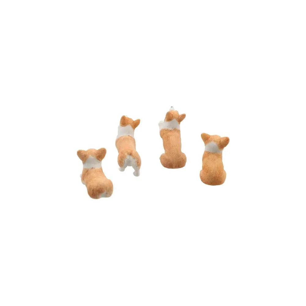 

Accessories Creative Dog Doll Mini Animal for Kids Resin Figures Car Ornament Simulation Dog Corgi Model Miniature Figurines