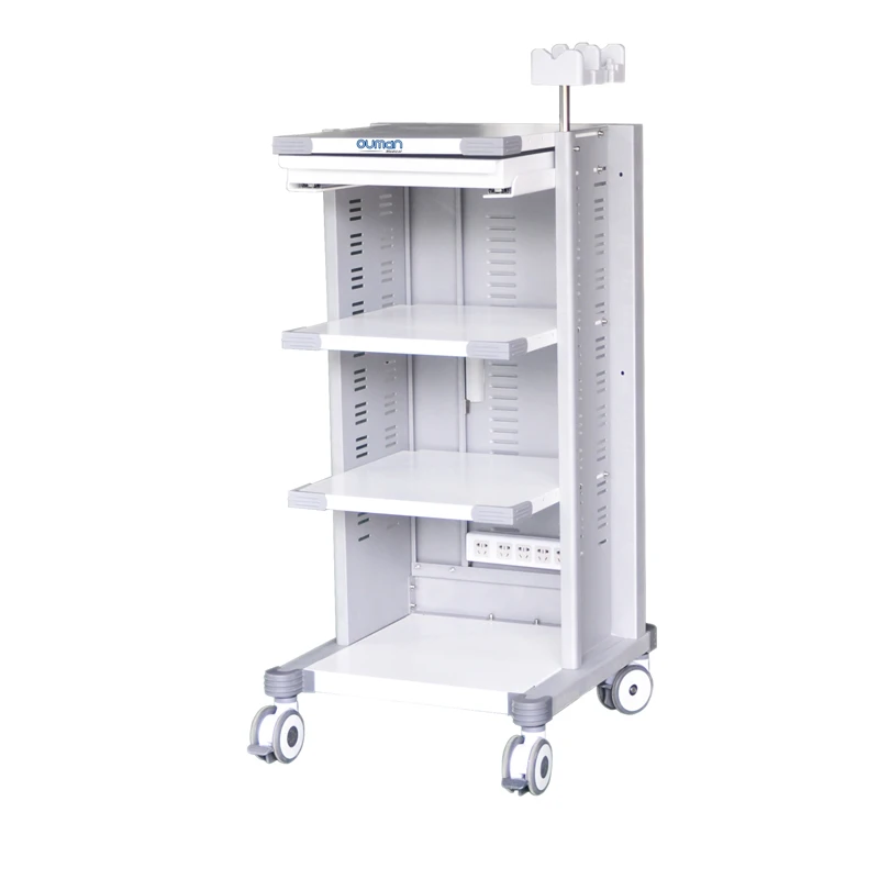 Endoscopy Tower Hospital Endoscopic Trolley Cart For Medical Device Equipment