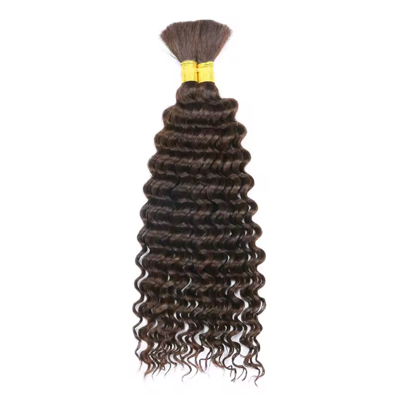 Human Braiding Hair Deep Wave Bulk for Braiding No Weft Deep Curly Braiding Hair for Boho Braids Brazilian Virgin Human Hair - Image 15