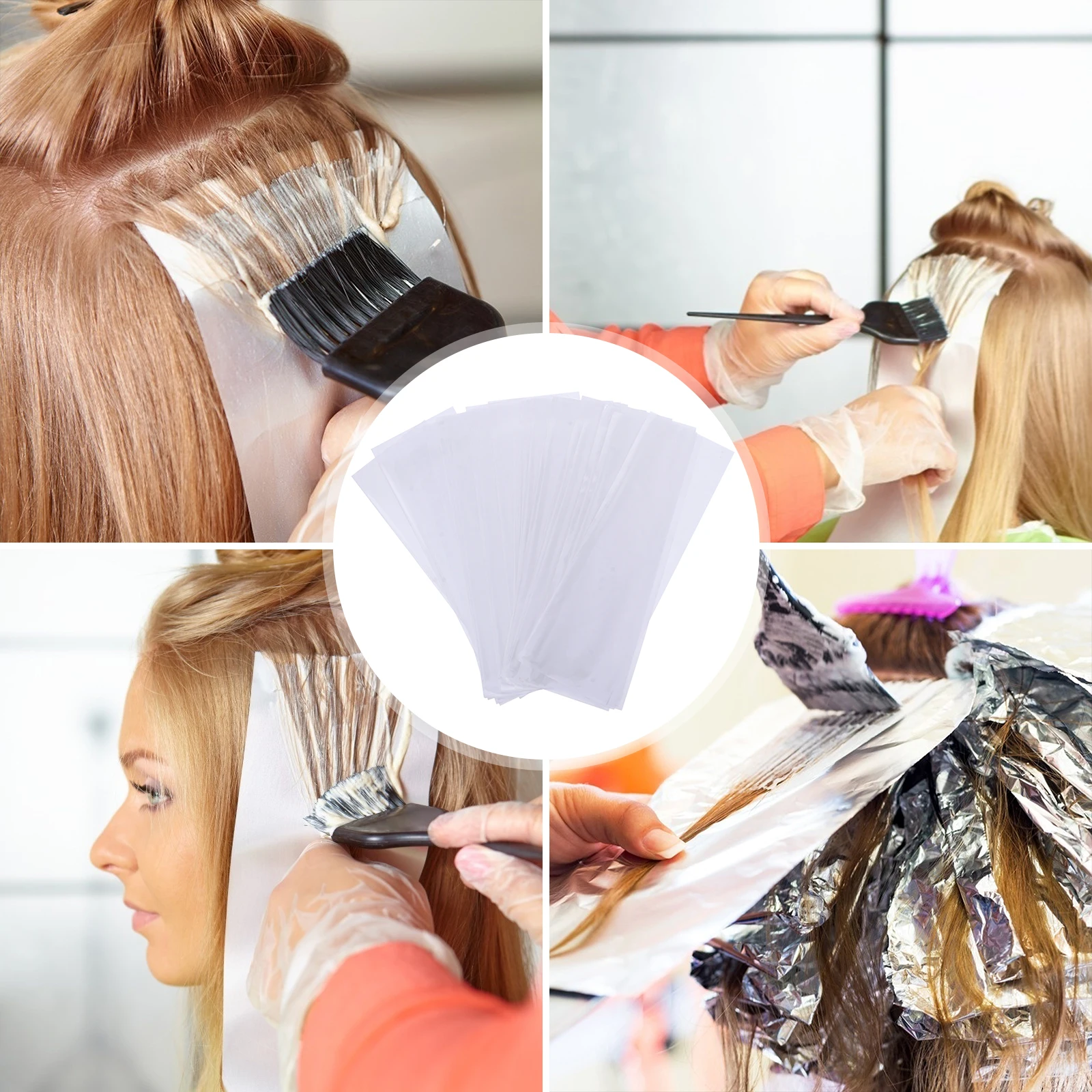 

200 Sheets Hair Coloring Papers Dyeing Tools Lightweight Practical Styling Strips for Salon Use Protects Clothing Scalp