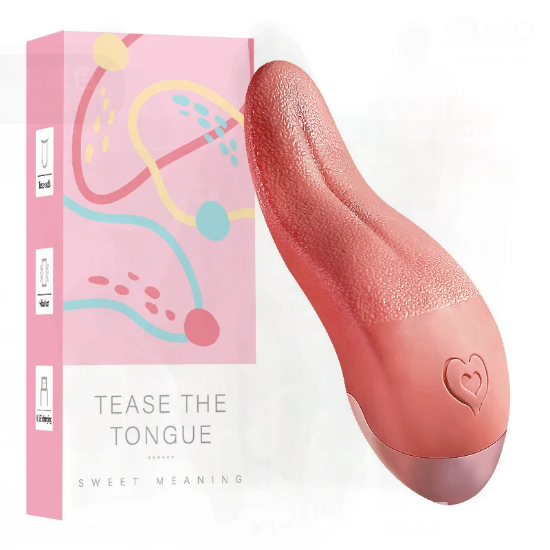 ماكو دريم ماجيك اللسان الهزاز الوردي ABS PTE مطلي الإناث الكبار مدلك مع زر التحكم 160 لكل صندوق #5