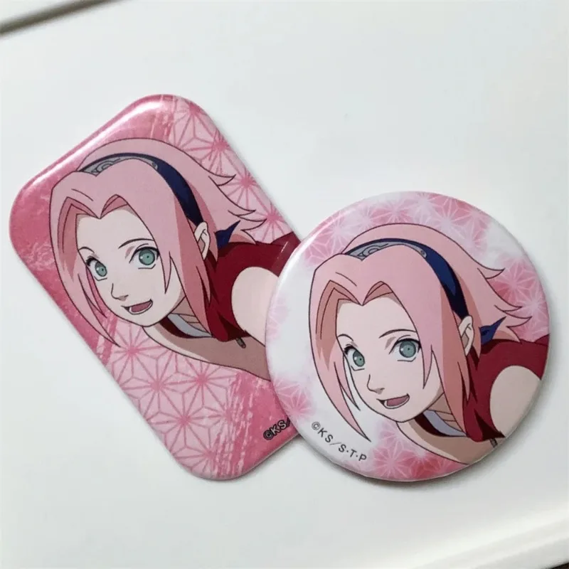 

Naruto Haruno Sakura Uchiha Sasuke Anime Brooch Cartoon Tin Badge Personalized Creative Fashion Clothes Backpack Decoration Gift